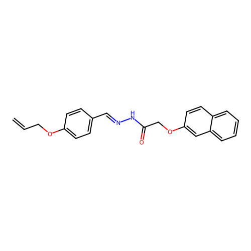 2-naphthalen-2-yloxy-N-[(4-prop-2-enoxyphenyl)methylideneamino]acetamide structure