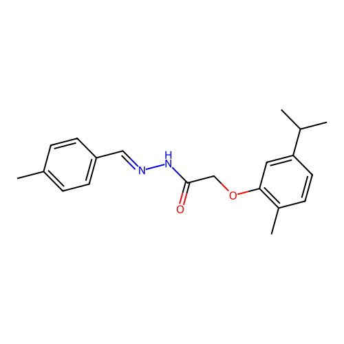 2-(5-Isopropyl-2-methylphenoxy)-N'-(4-methylbenzylidene)acetohydrazide structure