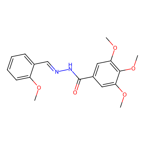3,4,5-trimethoxy-N-[(2-methoxyphenyl)methylideneamino]benzamide structure