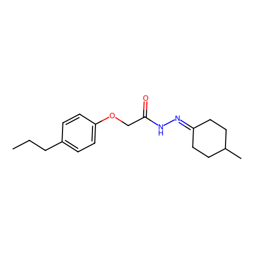 N'-(4-Methylcyclohexylidene)-2-(4-propylphenoxy)acetohydrazide structure