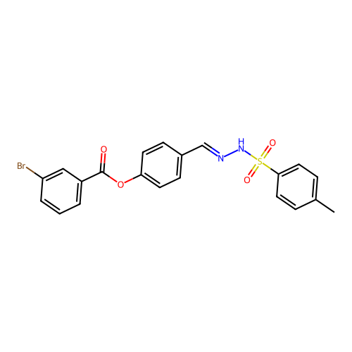 4-(2-((4-Methylphenyl)sulfonyl)carbohydrazonoyl)phenyl 3-bromobenzoate structure