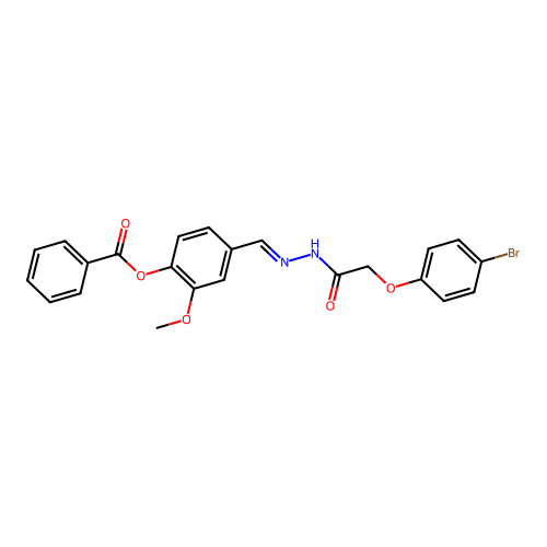4-(2-((4-Bromophenoxy)acetyl)carbohydrazonoyl)-2-methoxyphenyl benzoate structure