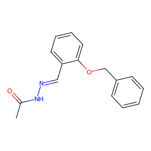 N-[(2-phenylmethoxyphenyl)methylideneamino]acetamide structure