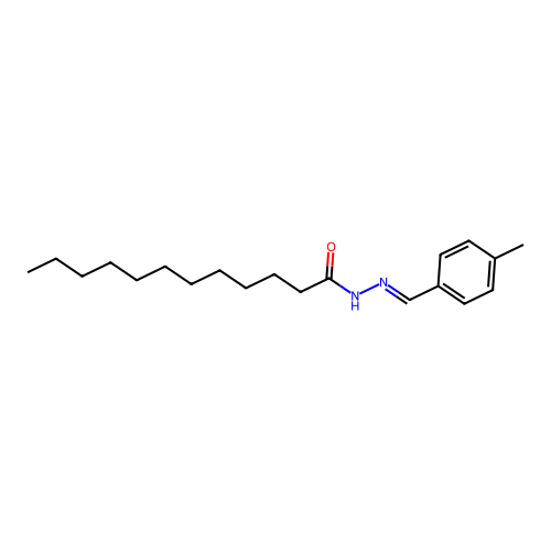 N-[(4-methylphenyl)methylideneamino]dodecanamide structure