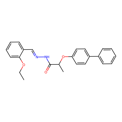 2-((1,1'-Biphenyl)-4-yloxy)-N'-(2-ethoxybenzylidene)propanohydrazide structure