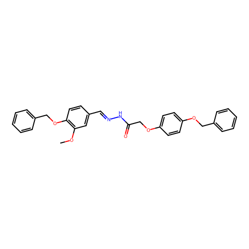 N'-(4-(Benzyloxy)-3-methoxybenzylidene)-2-(4-(benzyloxy)phenoxy)acetohydrazide structure