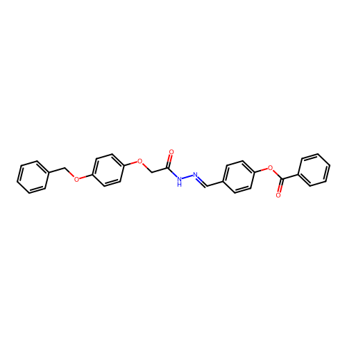 4-(2-((4-(Benzyloxy)phenoxy)acetyl)carbohydrazonoyl)phenyl benzoate structure