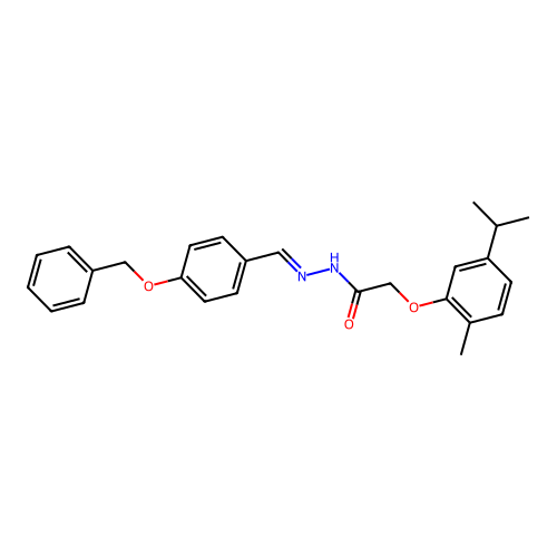 N'-(4-(Benzyloxy)benzylidene)-2-(5-isopropyl-2-methylphenoxy)acetohydrazide structure