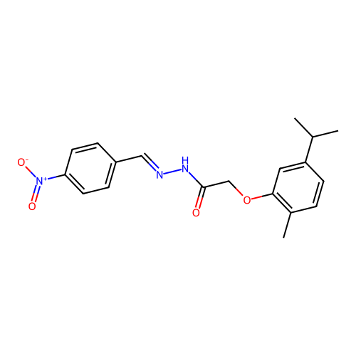 2-(5-Isopropyl-2-methylphenoxy)-N'-(4-nitrobenzylidene)acetohydrazide structure