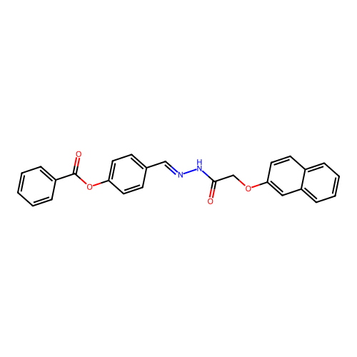 [4-[[(2-Naphthalen-2-yloxyacetyl)hydrazinylidene]methyl]phenyl] benzoate structure