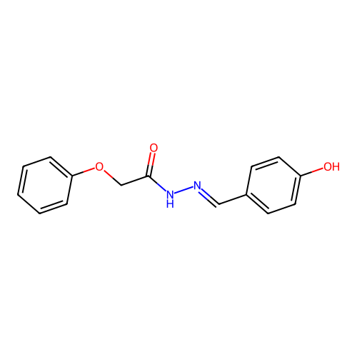 N-[(4-hydroxyphenyl)methylideneamino]-2-phenoxyacetamide structure