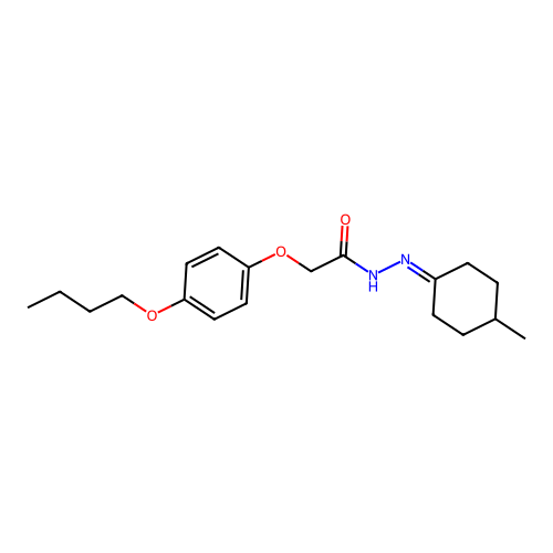 2-(4-Butoxyphenoxy)-N'-(4-methylcyclohexylidene)acetohydrazide structure