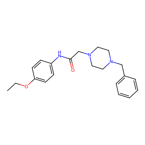 2-(4-benzylpiperazin-1-yl)-N-(4-ethoxyphenyl)acetamide structure
