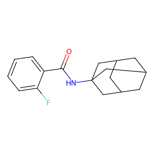 N-(1-adamantyl)-2-fluorobenzamide structure