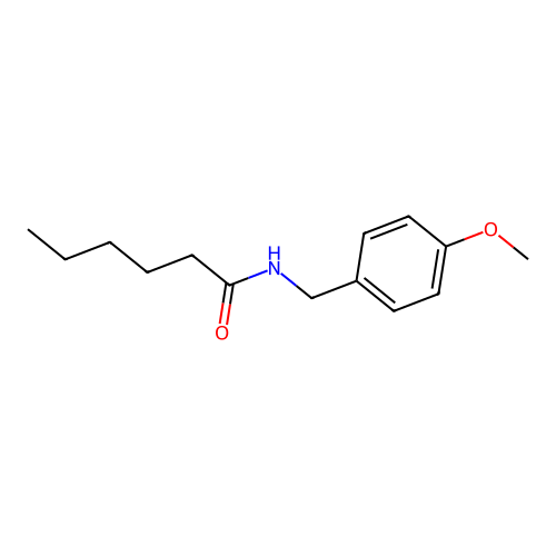 N-(4-Methoxybenzyl)hexanamide structure