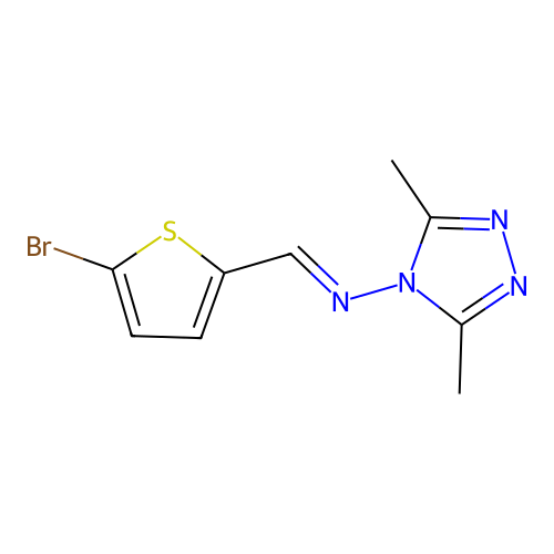 N-((5-Bromo-2-thienyl)methylene)-3,5-dimethyl-4H-1,2,4-triazol-4-amine structure