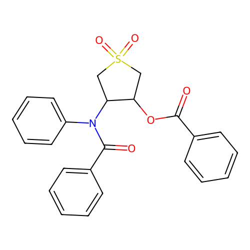 4-(Benzoylanilino)-1,1-dioxidotetrahydro-3-thienyl benzoate structure