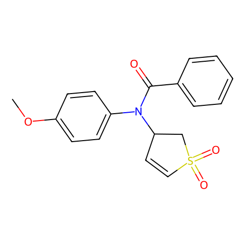 N-(1,1-Dioxido-2,3-dihydro-3-thienyl)-N-(4-methoxyphenyl)benzamide structure