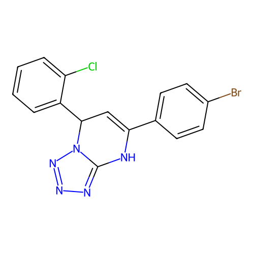 5-(4-Bromophenyl)-7-(2-chlorophenyl)-4,7-dihydrotetrazolo[1,5-a]pyrimidine structure