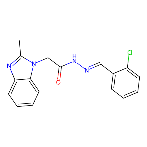 N'-(2-Chlorobenzylidene)-2-(2-methyl-1H-benzimidazol-1-YL)acetohydrazide structure