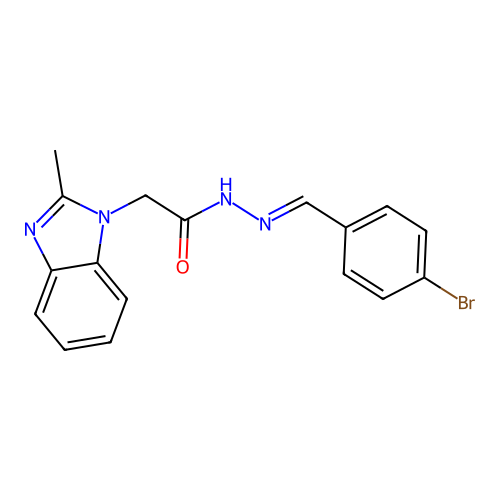 N'-(4-Bromobenzylidene)-2-(2-methyl-1H-benzimidazol-1-YL)acetohydrazide structure