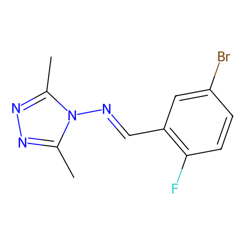 N-(5-Bromo-2-fluorobenzylidene)-3,5-dimethyl-4H-1,2,4-triazol-4-amine structure