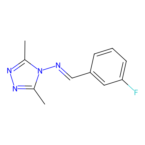 N-(3,5-dimethyl-1,2,4-triazol-4-yl)-1-(3-fluorophenyl)methanimine structure
