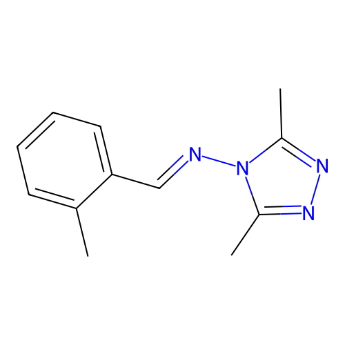 N-(3,5-dimethyl-1,2,4-triazol-4-yl)-1-(2-methylphenyl)methanimine structure