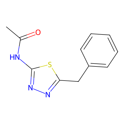 N-(5-benzyl-1,3,4-thiadiazol-2-yl)acetamide structure