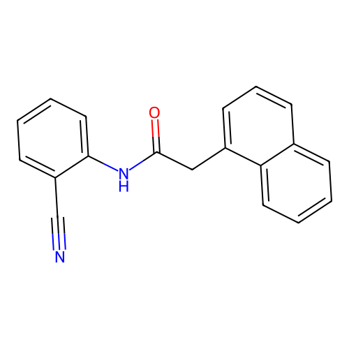 N-(2-cyanophenyl)-2-(naphthalen-1-yl)acetamide structure