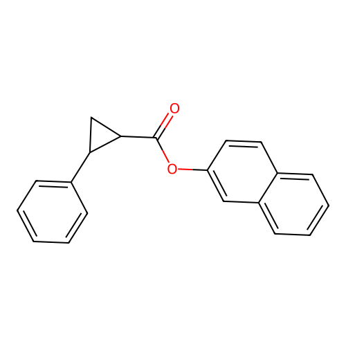 2-Naphthyl 2-phenylcyclopropanecarboxylate structure