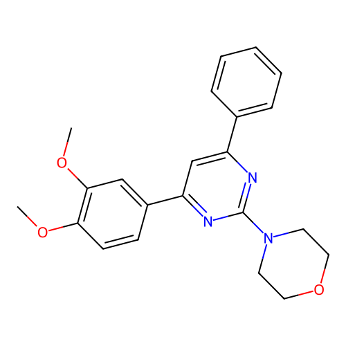 4-[4-(3,4-Dimethoxyphenyl)-6-phenyl-2-pyrimidinyl]morpholine structure