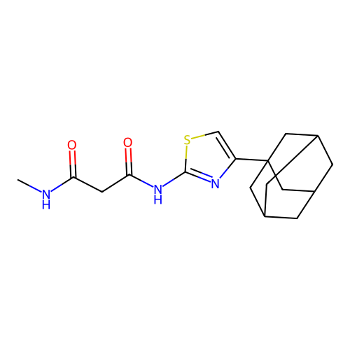 N~1~-[4-(1-adamantyl)-1,3-thiazol-2-yl]-N~3~-methylmalonamide structure