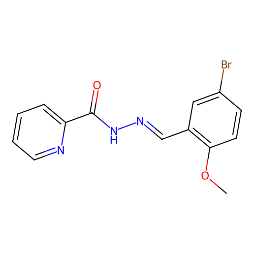 (E)-N'-(5-bromo-2-methoxybenzylidene)picolinohydrazide structure