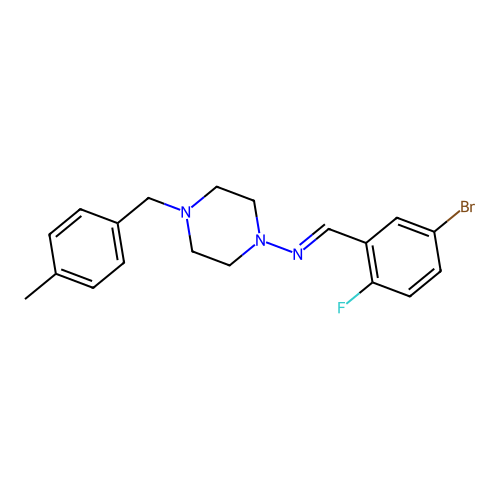 N-(5-Bromo-2-fluorobenzylidene)-4-(4-methylbenzyl)-1-piperazinamine structure