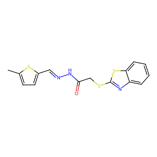 2-(1,3-Benzothiazol-2-ylthio)-N'-((5-methyl-2-thienyl)methylene)acetohydrazide structure