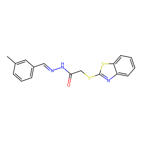 2-(1,3-Benzothiazol-2-ylthio)-N'-(3-methylbenzylidene)acetohydrazide structure
