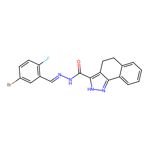 N'-(5-BR-2-Fluorobenzylidene)-4,5-dihydro-1H-benzo(G)indazole-3-carbohydrazide structure