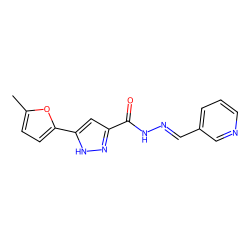 3-(5-Methyl-2-furyl)-N'-(3-pyridinylmethylene)-1H-pyrazole-5-carbohydrazide structure