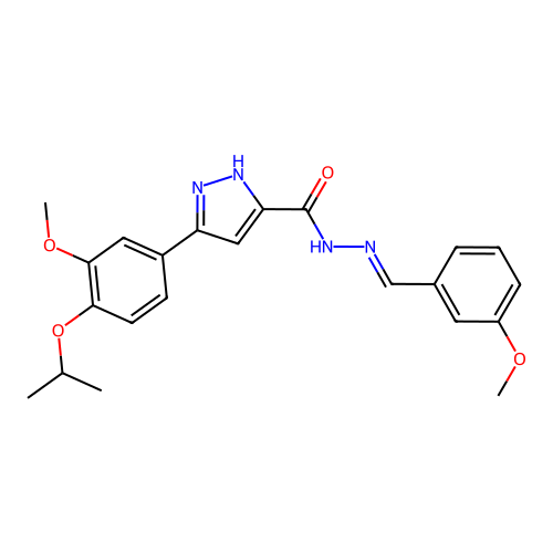 3-(4-Isopropoxy-3-meo-PH)-N'-(3-methoxybenzylidene)-1H-pyrazole-5-carbohydrazide structure