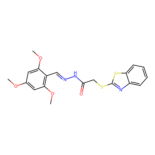 2-(1,3-Benzothiazol-2-ylthio)-N'-(2,4,6-trimethoxybenzylidene)acetohydrazide structure