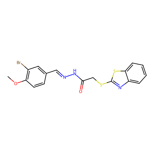 2-(1,3-Benzothiazol-2-ylthio)-N'-(3-bromo-4-methoxybenzylidene)acetohydrazide structure