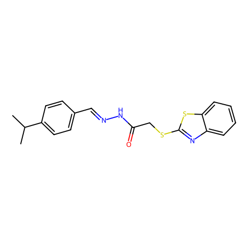 2-(1,3-Benzothiazol-2-ylthio)-N'-(4-isopropylbenzylidene)acetohydrazide structure