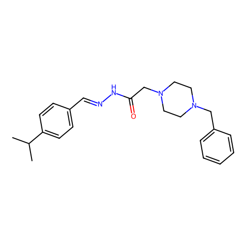 2-(4-Benzyl-1-piperazinyl)-N'-(4-isopropylbenzylidene)acetohydrazide structure