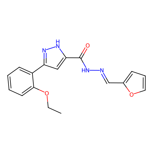 3-(2-Ethoxyphenyl)-N'-(2-furylmethylene)-1H-pyrazole-5-carbohydrazide structure