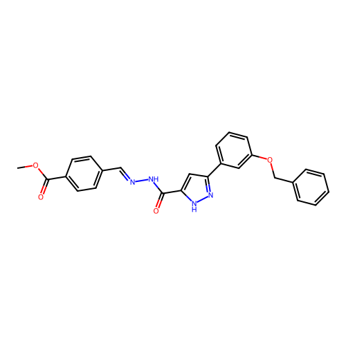 ME 4-(2-((3-(3-(Benzyloxy)PH)-1H-pyrazol-5-YL)carbonyl)carbohydrazonoyl)benzoate structure