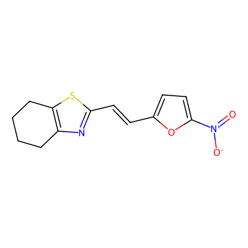 Benzothiazole, 4,5,6,7-tetrahydro-2-(2-(5-nitrofuryl)vinyl)- structure