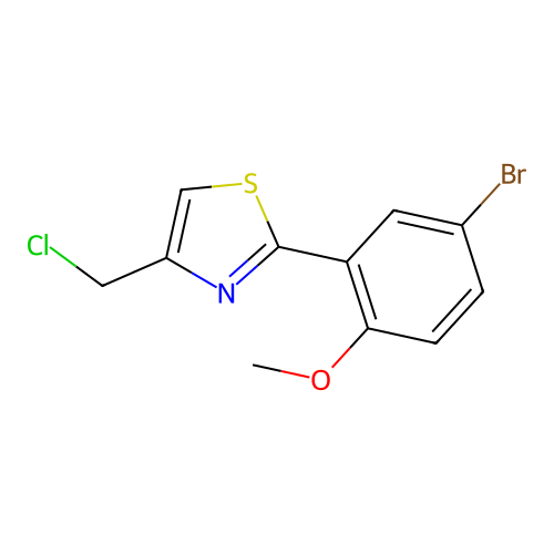 2-(5-Bromo-2-methoxyphenyl)-4-(chloromethyl)-1,3-thiazole structure