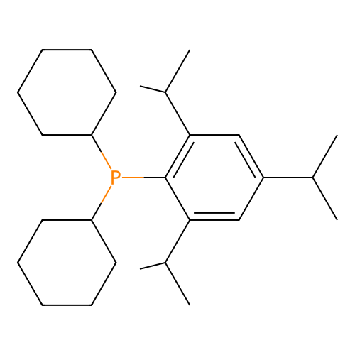 Dicyclohexyl(2,4,6-triisopropylphenyl)phosphine structure