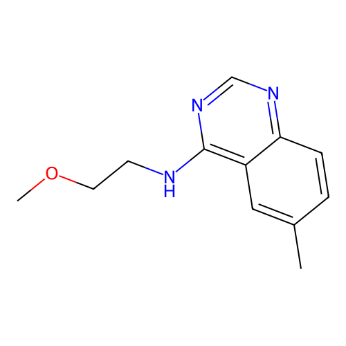 N-(2-methoxyethyl)-6-methylquinazolin-4-amine structure